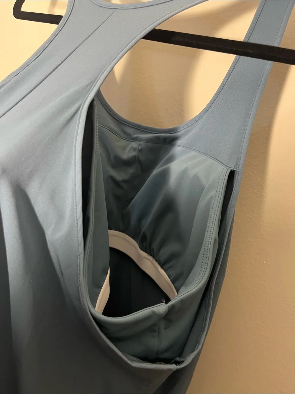 NWT HALARA Breezeful Racerback Pocket High-Low Flowy MIDI Sport Dress Stone Blue - Picture 3 of 11